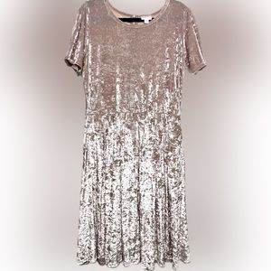 LuLaRoe Velvet Midi Dress in Blush